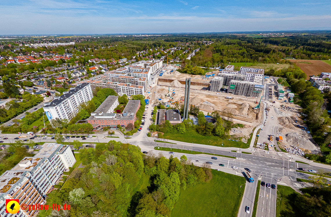 04.05.2023 - Luftbilder vom Alexisqaurtier und Pandion Verde in Neuperlach